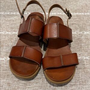 Brown Leather Sandals Size 8